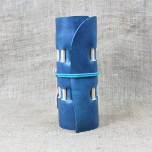 Hand Dyed Pencil Roll- Turquoise