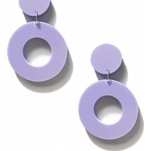 Cleo Large Donut Hoop Earrings In Lilac
