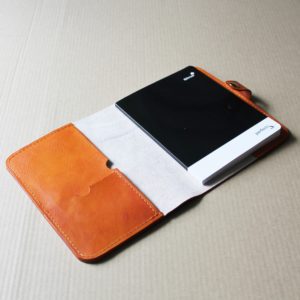 A5 Leather Notebook Cover - Orange
