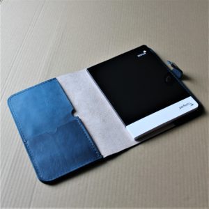 A5 Leather Notebook Cover - Slate Grey