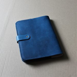 A5 Leather Notebook Cover - Blue