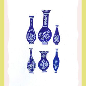 delft vase collage