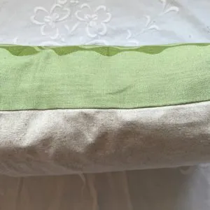 Hand Printed Cushion - Flo Green on Green