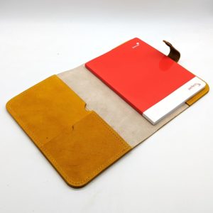 A5 Leather Notebook Cover - Yellow