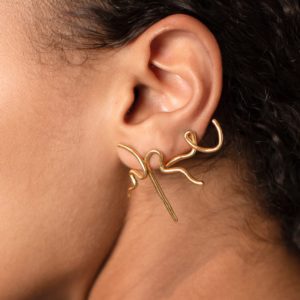 ISAMU gold earrings