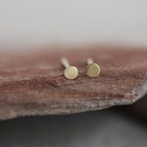 Pure 9 Carat Gold Small disc studs