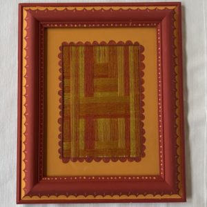 Hand painted frame and winding - orange