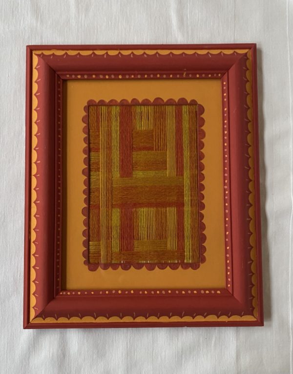 Hand painted frame and winding - orange