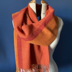 Colour block scarf - orange