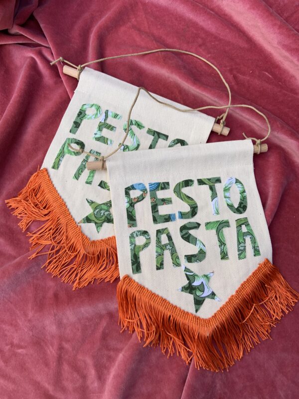 Pesto pasta wall hanging