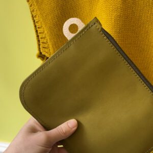 Green Leather Pouch