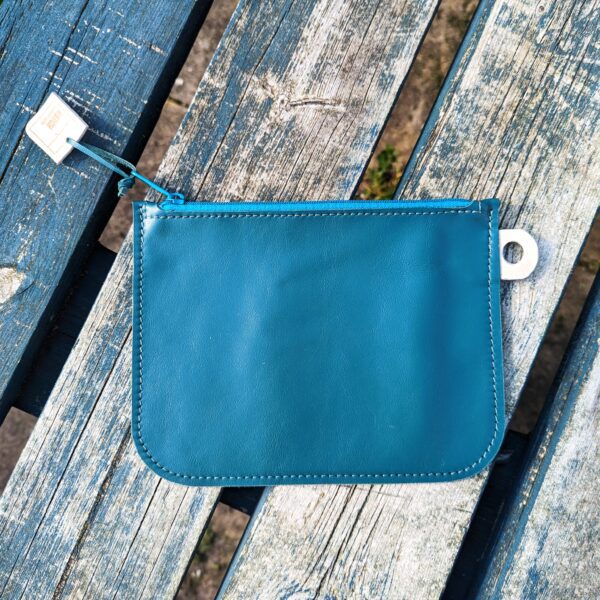 Teal Leather Pouch