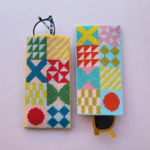 'FLAGS' Needlepoint Glasses Case Kit (Primary)