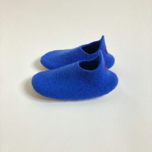 Boiled Wool Slippers | Royal Blue