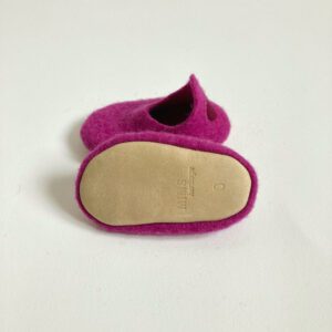 Boiled Wool Slippers | Cerise