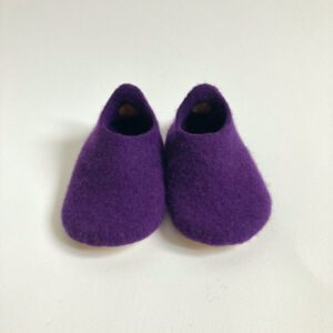 Boiled Wool Slippers | Purple