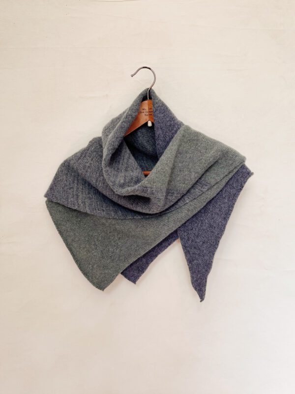 Moss green charcoal grey blanket scarf