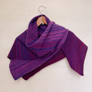 Blue damson pink blanket scarf