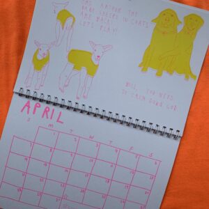 2024 risoprinted dog calendar