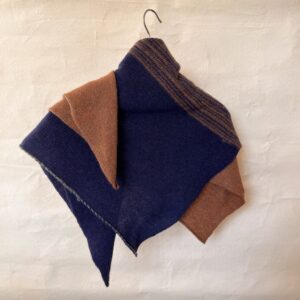 Midnight blue rusty oatmeal blanket scarf