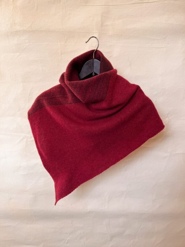 Umber red deep red blanket scarf