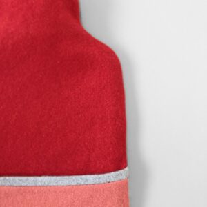 Scarlet and Salmon Pink Recycled Cashmere Hot Water Bottle Cover