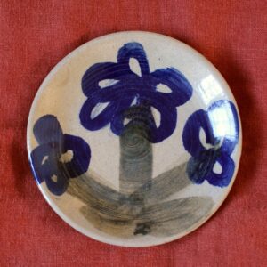 Blue Flowers Snack Plate