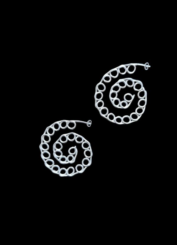 Spiralis Large Hoops In Silver