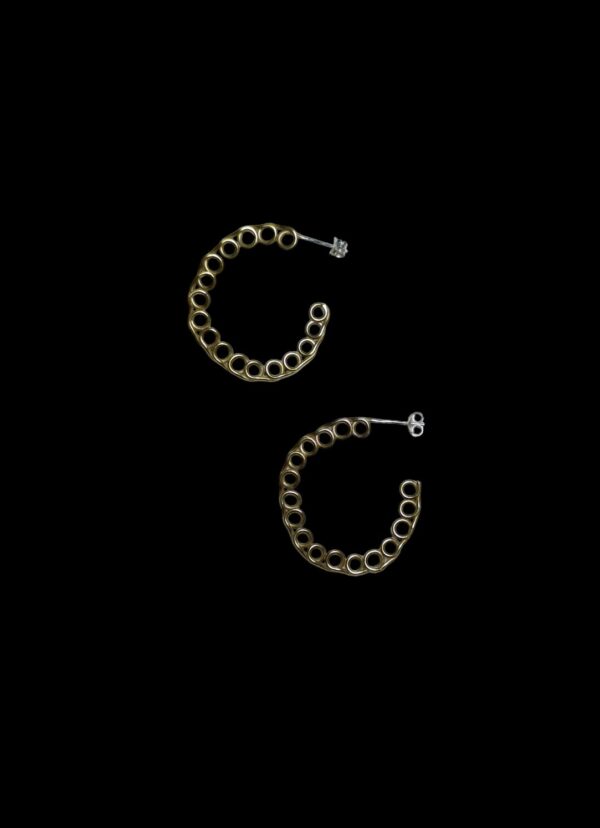 Spiralis Small Hoops In Brass