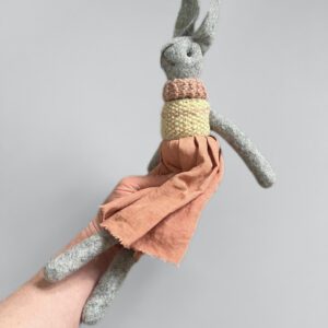'GINA' Natural Wool Character Bunny