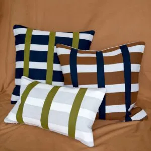 Highrise Patchwork Cushion - Atlantic