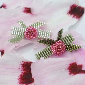 Pink Rosette Hair Clip