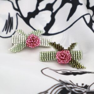 Pink Rosette Hair Clip