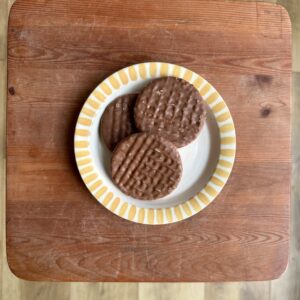 yellow small plate biscuit