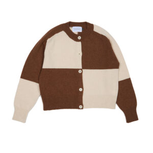 COTSWOLD KNIT - Check Cardian - Skewbald - flat image