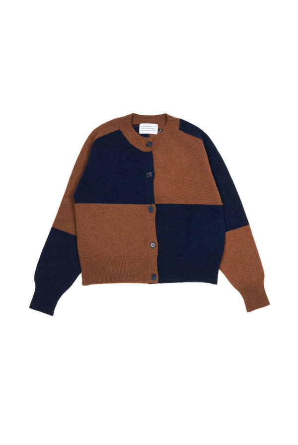 COTSWOLD KNIT - Check Cardian - Suede