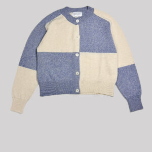 Cotswold Knit - Tewsbury Check Cardigan - Spring Blue