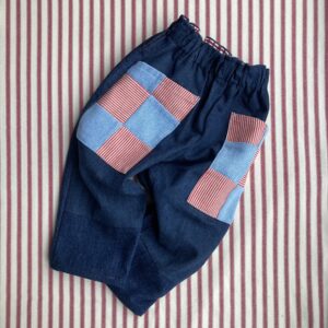 Red check pocket baggies 1-2Y