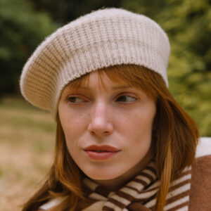COTSWOLD KNIT - Bibury Beret - Cream - Front view