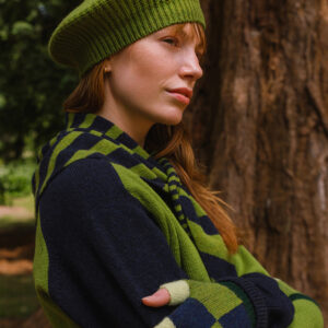 COTSWOLD KNIT - Bibury Beret - Moss - side view 2