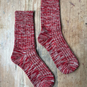 Wool-socks-red-marl-flat